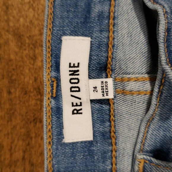 Re/Done Mid Rise Crop Stretch Jean Size 24 - Picture 8 of 8